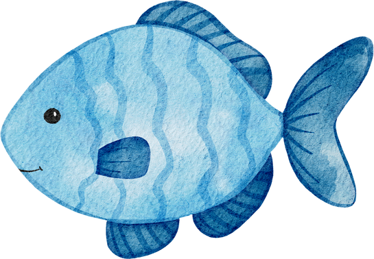 Watercolor fish illustration